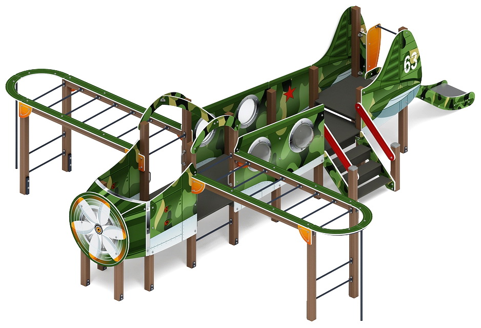 АЭРОПЛАН детский игровой комплекс ДИК 1.03.4.01-02.С (H=900)