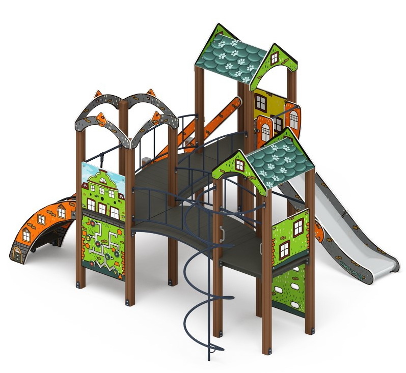 ГОРОДОК (Город) детский игровой комплекс ДИК 2.01.3.03-01 (H=1200)