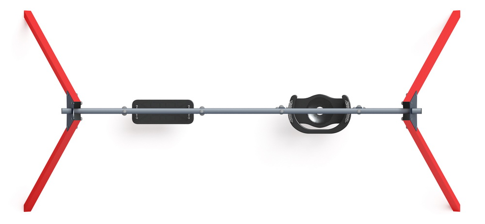 Качели М2 двойные ИО 12.М.01.03.03-01 (красный)