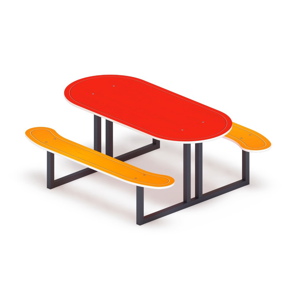 СТОЛИК ДЕТСКИЙ овальный для детской площадки МФ 31.01.09-01