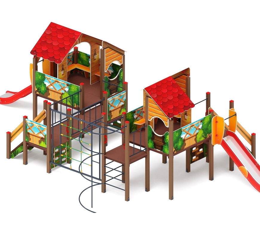 ТЕРЕМОК детский игровой комплекс ДИК 2.07.03-01 (H=1200, H=750)