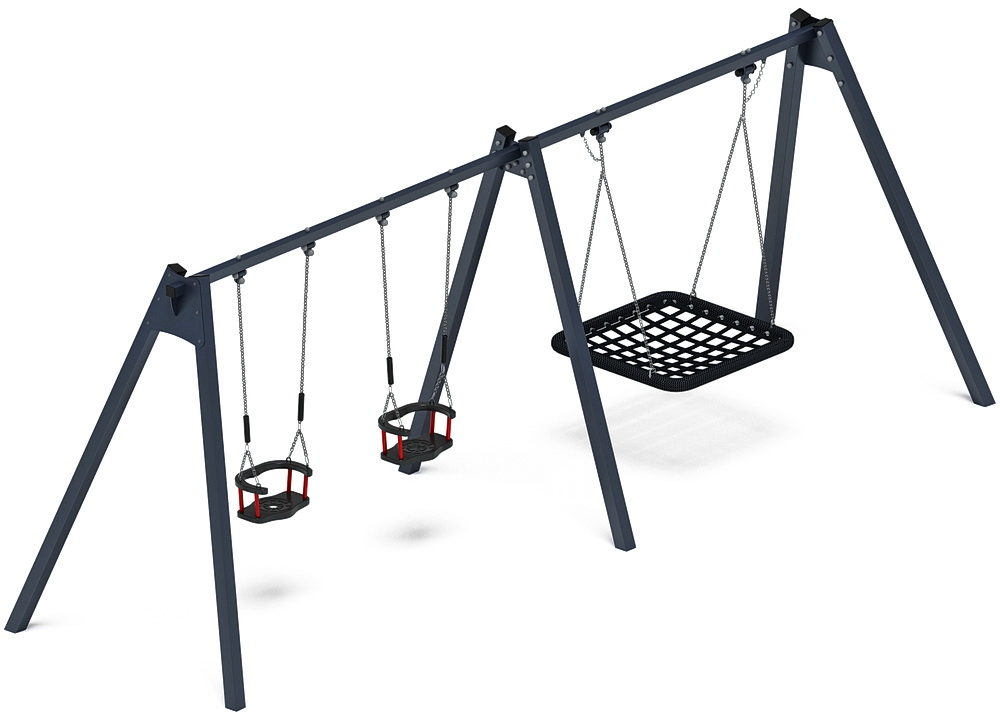 Качели М3 тройные ИО 13.М.06.03.01.01-00.1 (графит)