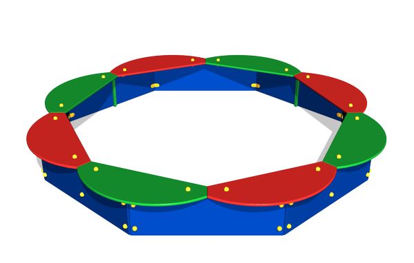 Детская песочница ZION Восьмиугольная (П058)