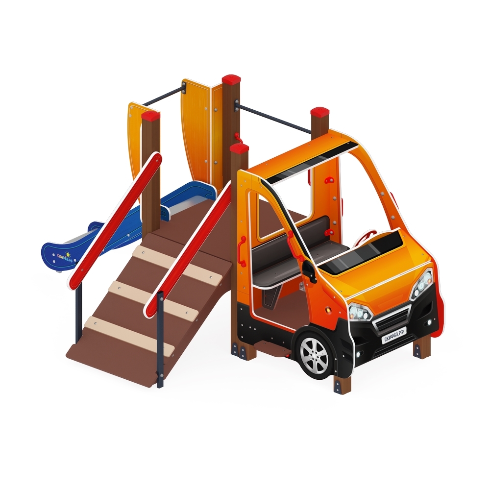 МАШИНКА С ГОРКОЙ тип 4 детский игровой комплекс ДИК 1.03.1.04-01 (H=750)