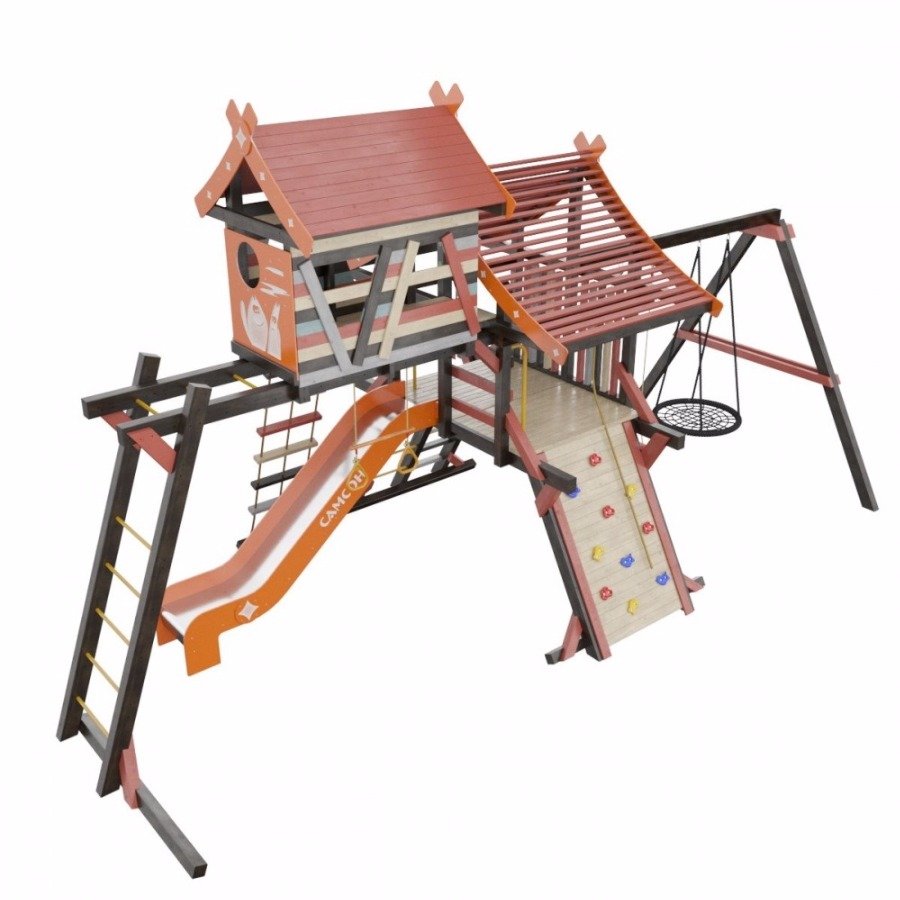 Детская игровая деревянная площадка ХИЖИНА КОРСИКА Самсон