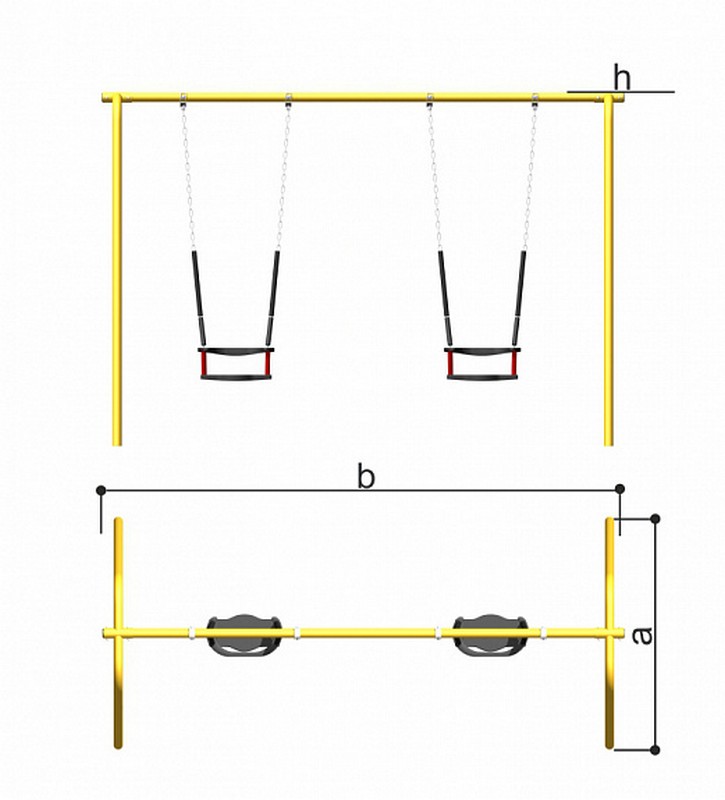 Качели двойные со спинкой Romana 108.58.00-01