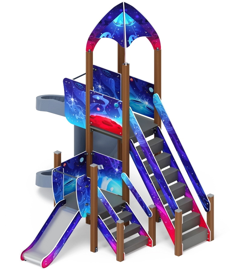 КОСМОПОРТ детский игровой комплекс ДИК 2.14.04-02 (H=750, H=2000)