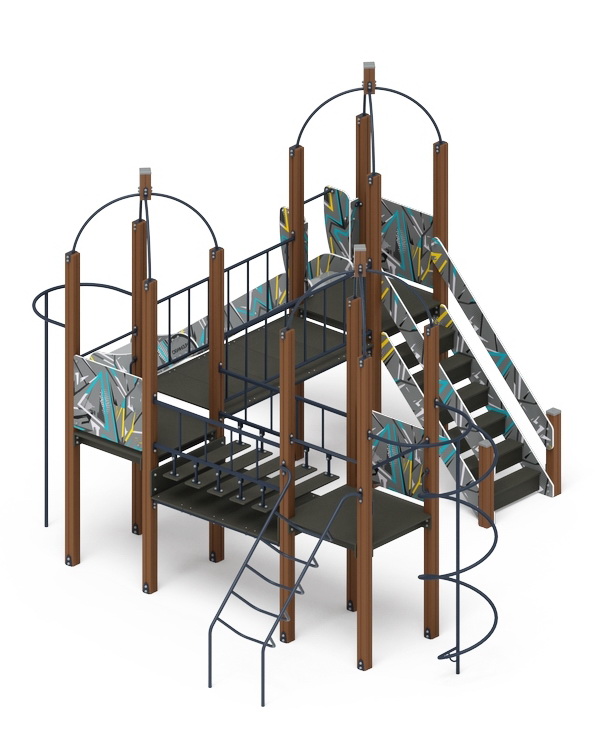 НАВИНА (Техно-голубой) детский игровой комплекс ДИК 2.09.06-01 (Н=1500)