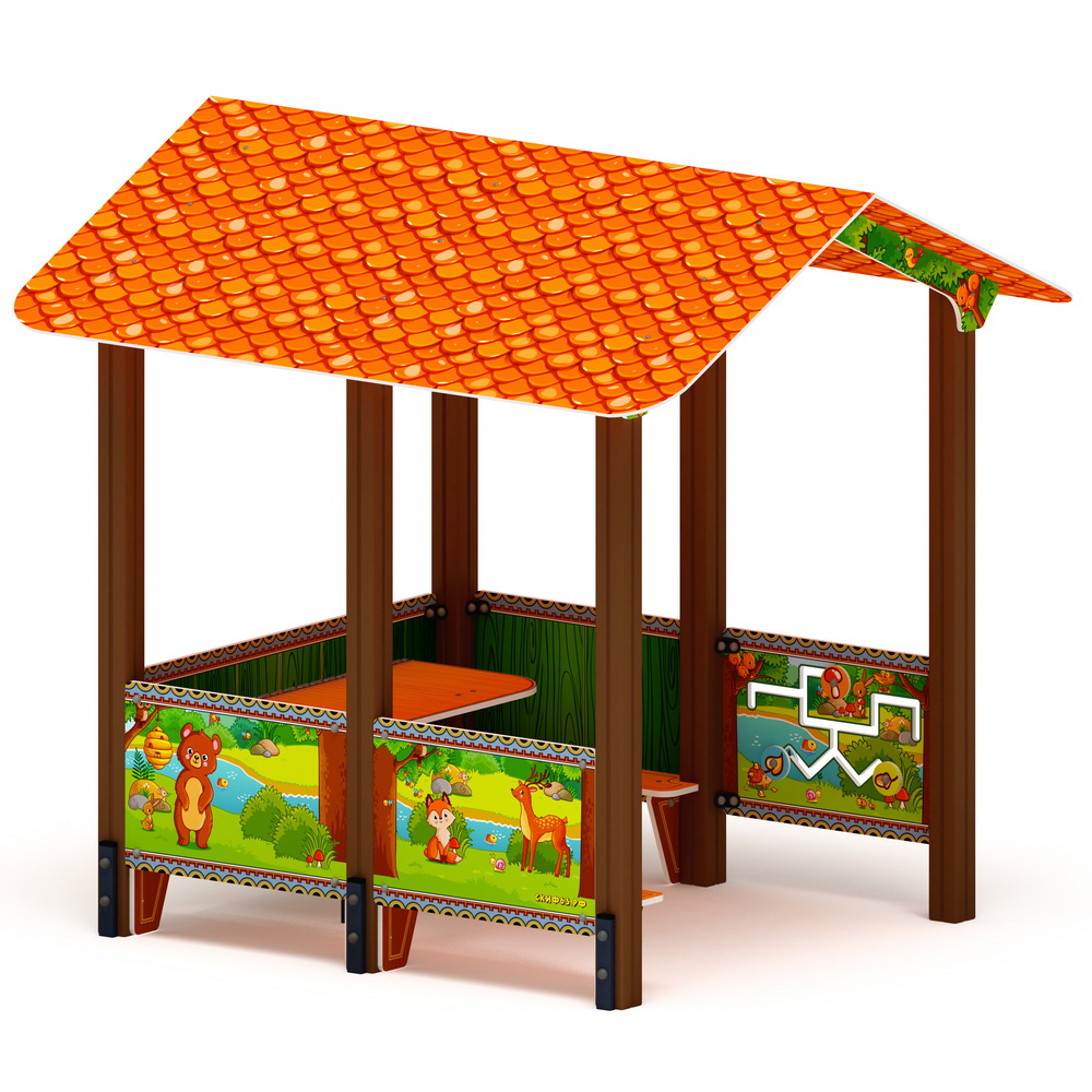 ДОМИК БОЛЬШОЙ 2 (Полянка) для детской площадки МФ 10.01.08-04