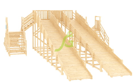 Зимняя горка IgraGrad Snow Fox, 4 ската, без окраски