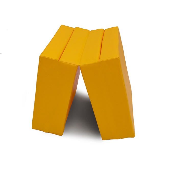 Мат № 11 (100 х 100 х 10) складной 4 сложения жёлтый