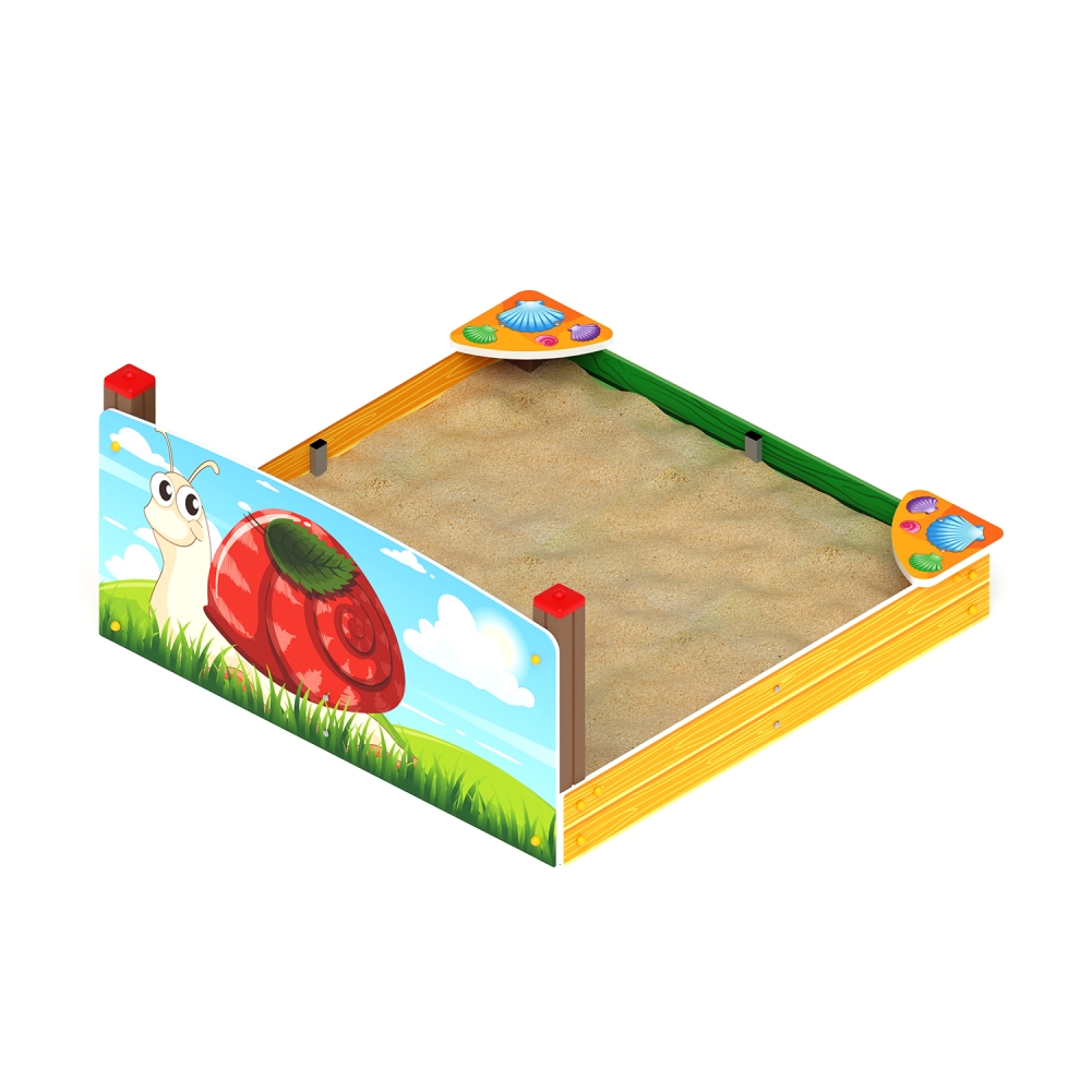 УЛИТКА песочница средняя с ограждением (ракушки) ИО 5.01.02-02