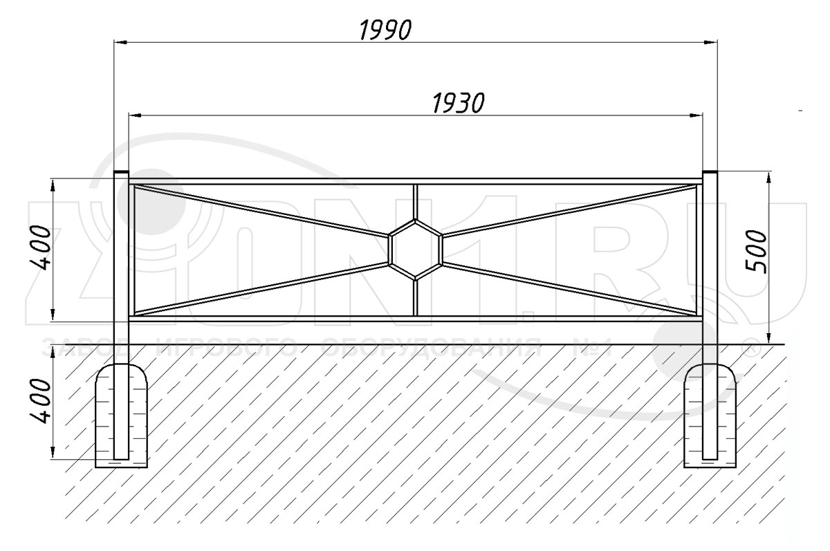 Газонное ограждение ZION ОГ-09 (ОГ009)
