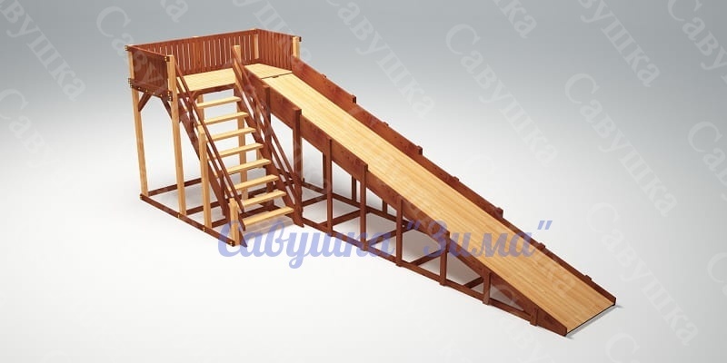 Зимняя деревянная игровая горка Савушка "Зима" - 6