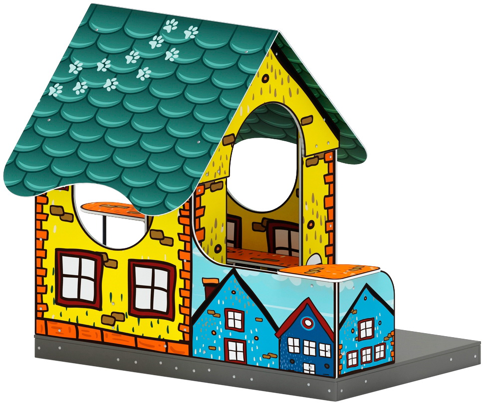 ДОМИК МИНИ тип 3 (Город) для детской площадки МФ 10.01.12-02