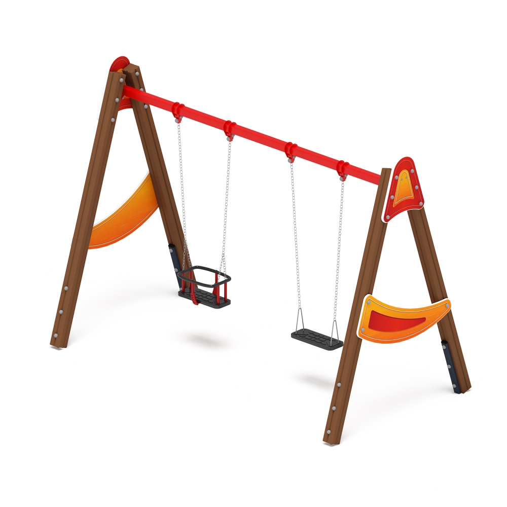 Качели Д2 двойные (Счастливое детство) ИО 12.Д.03.04.01-П