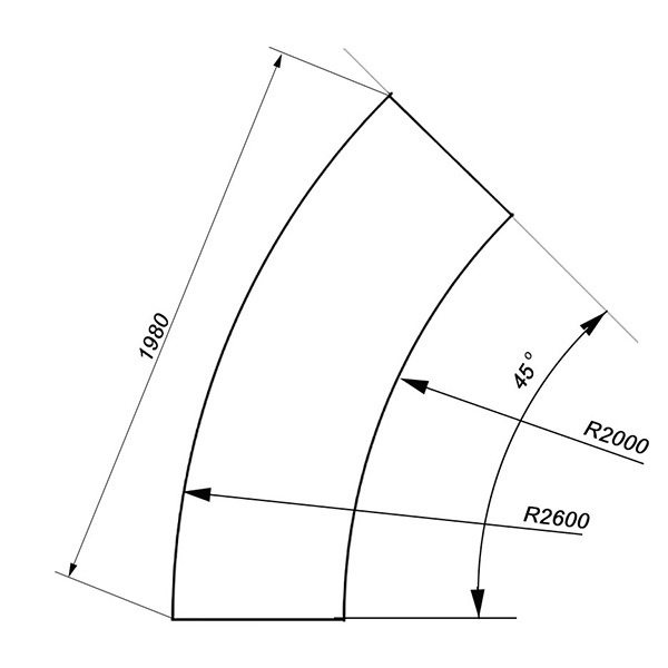 Скамья ОНДА бетонная С-66-R200