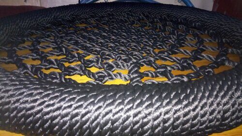 Качели-гнездо ХИТ 120 см толстый обод + толстая сеть