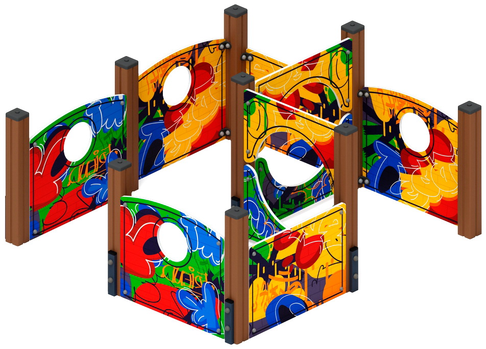 Лабиринт КУБИК 1 (Граффити) игровая форма МФ 20.01.01-10