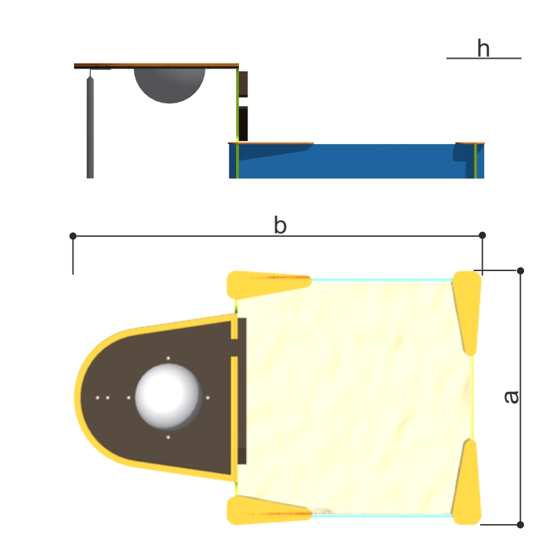 Песочница-столик с емкостью «Romana 109.37.00»