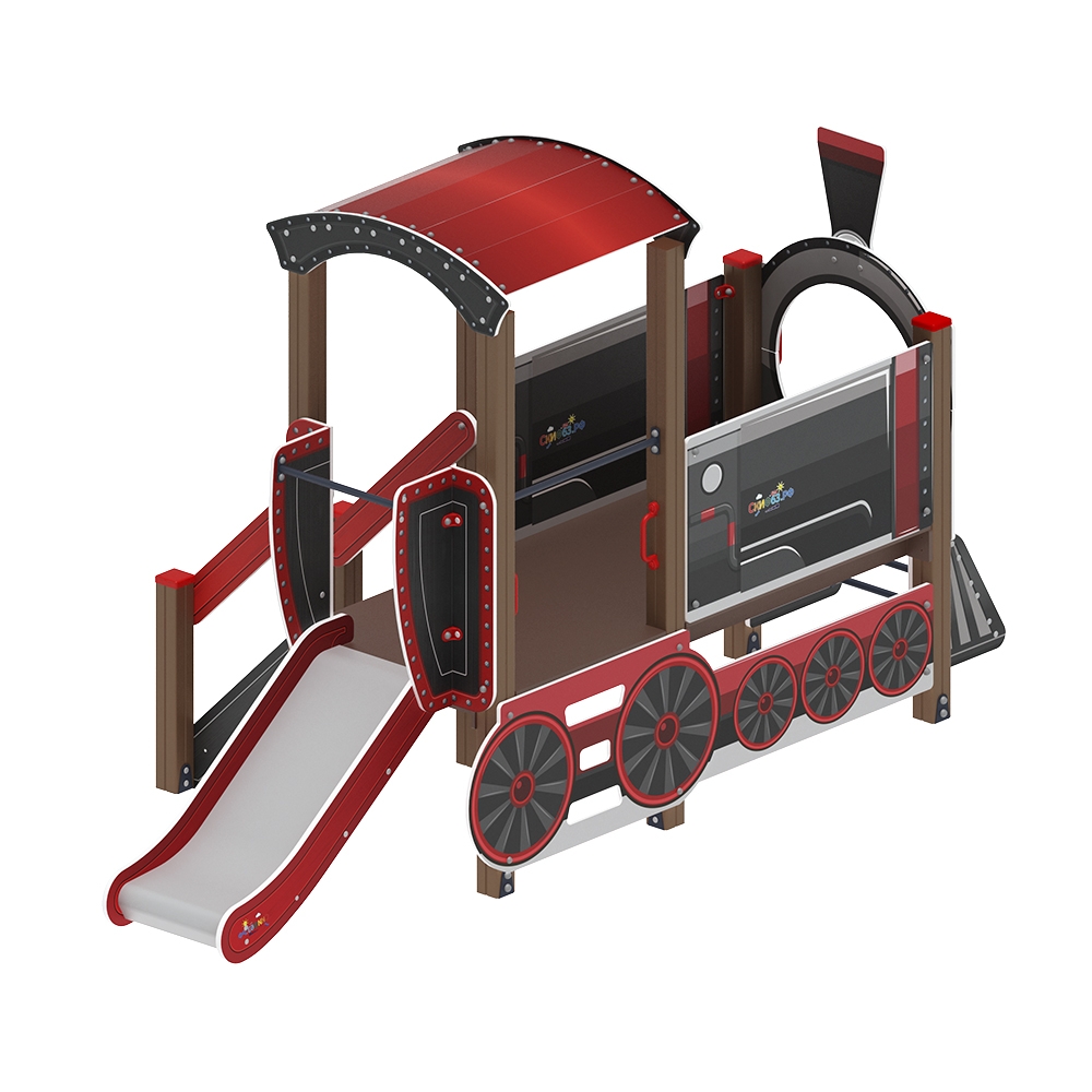 ПАРОВОЗИК (черный) детский игровой комплекс ДИК 1.03.5.01-02 (H=750)