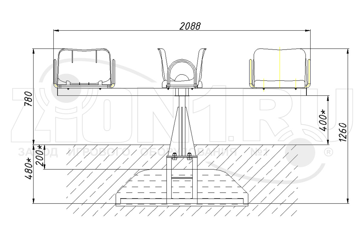 Карусель ZION Шапито (КР001)
