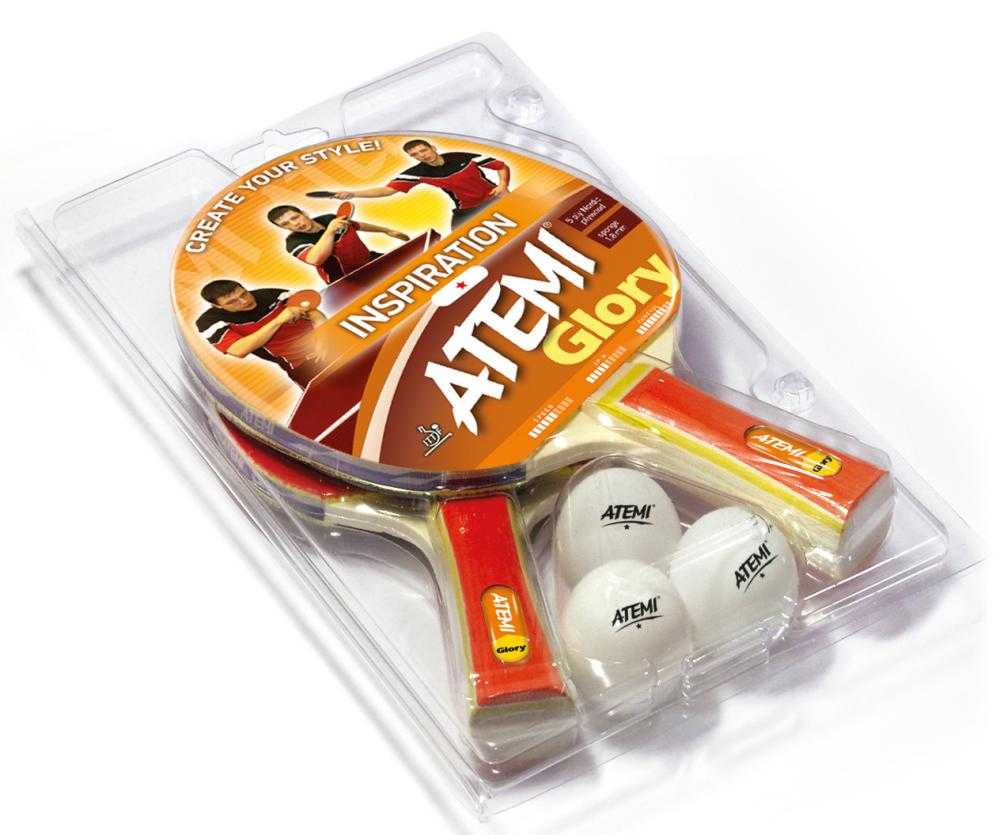Набор для настольного тенниса Atemi Glory (2 ракетки+3 мяча***)