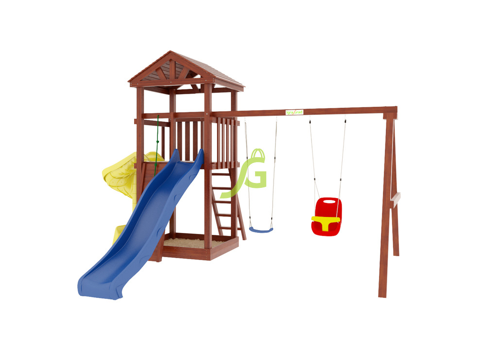 Детская площадка IgraGrad "Панда Фани + винтовая горка"
