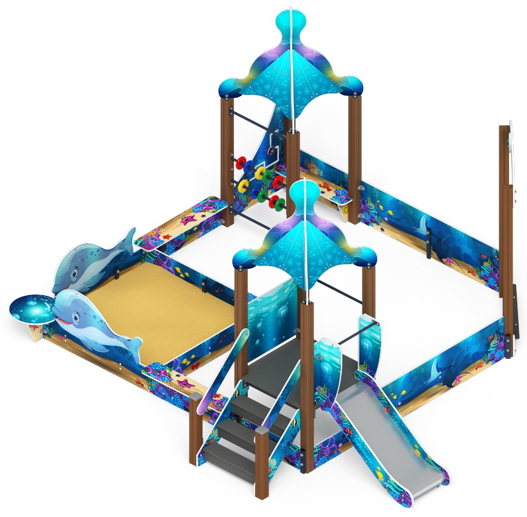 МОРСКОЙ С ГОРКОЙ (H=750) песочный дворик ИО 6.17.01-01