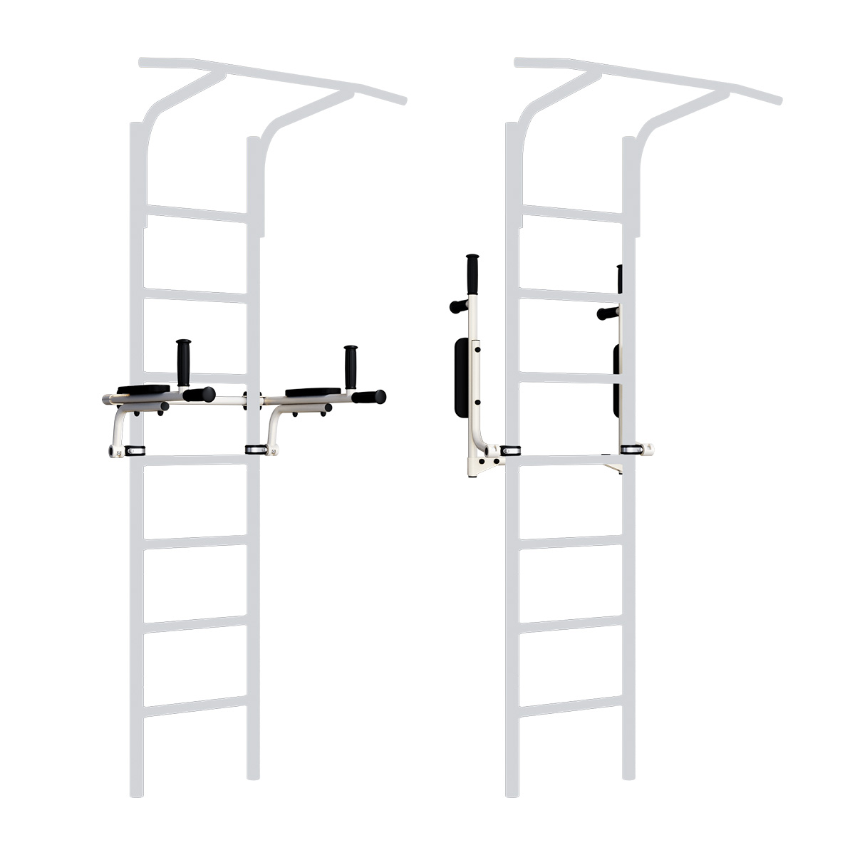 Брусья откидные Dop3 для шведской стенки 410 мм ROMANA (6.03.05) чёрный матовый