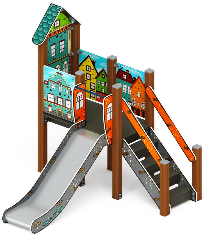 Горка с Домиком (Город) (Н=900) ИО 41.01.05-01