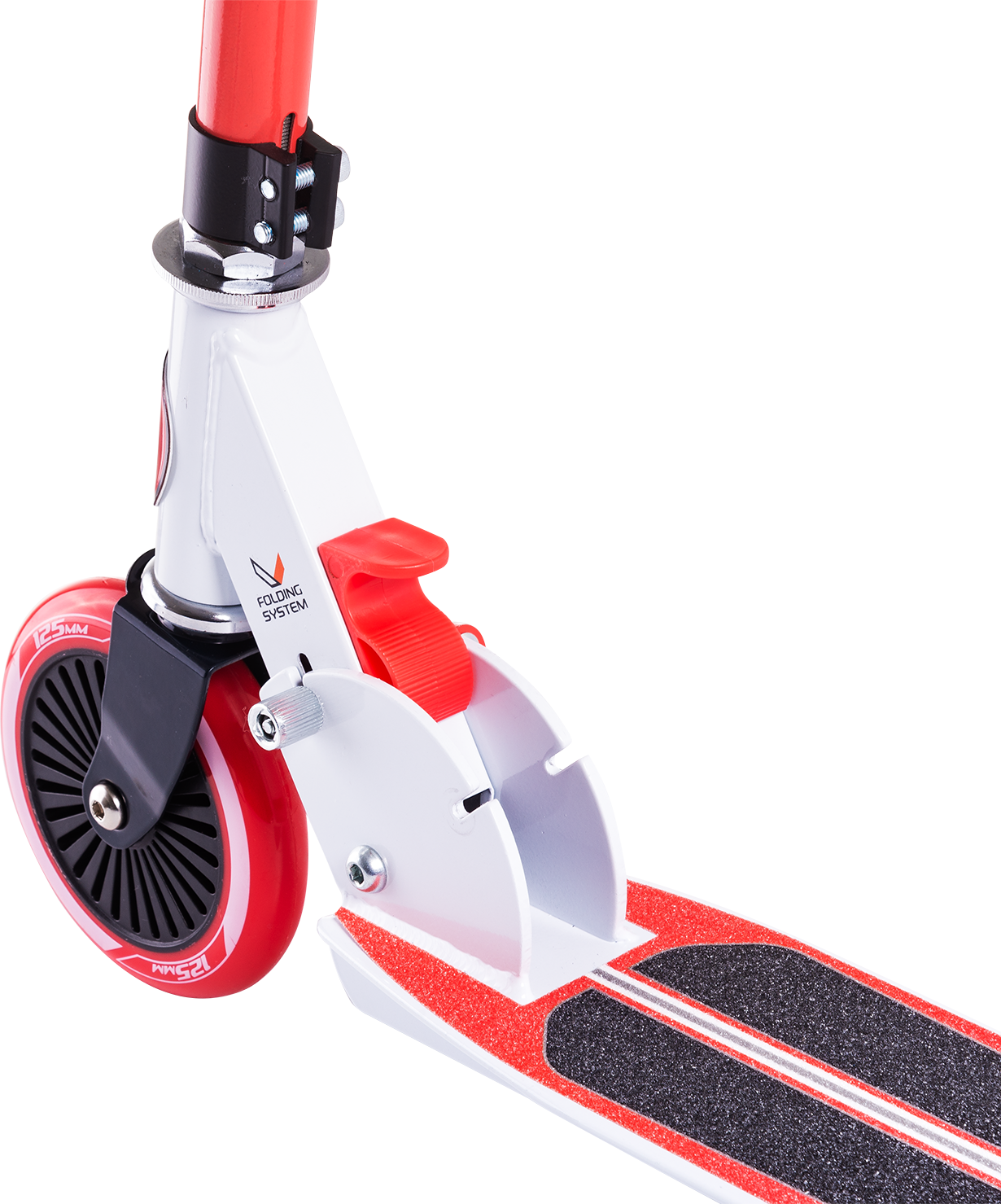 Самокат 2-колесный Rapid 125 мм, красный