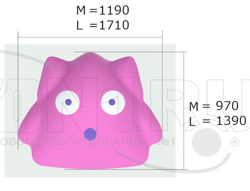 Резиновая 3D-фигура ZION Глазастик (для парков и детских площадок)