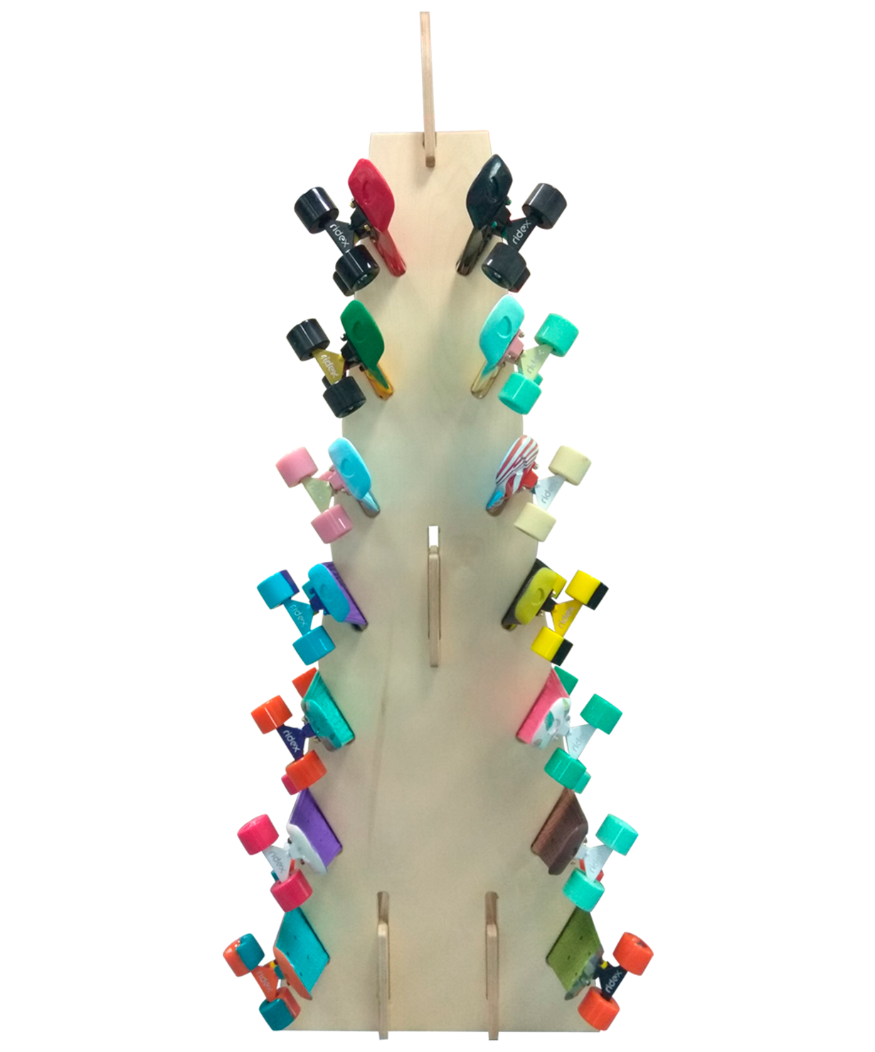 Стойка для скейтбордов "Пирамида", островная, 184 см