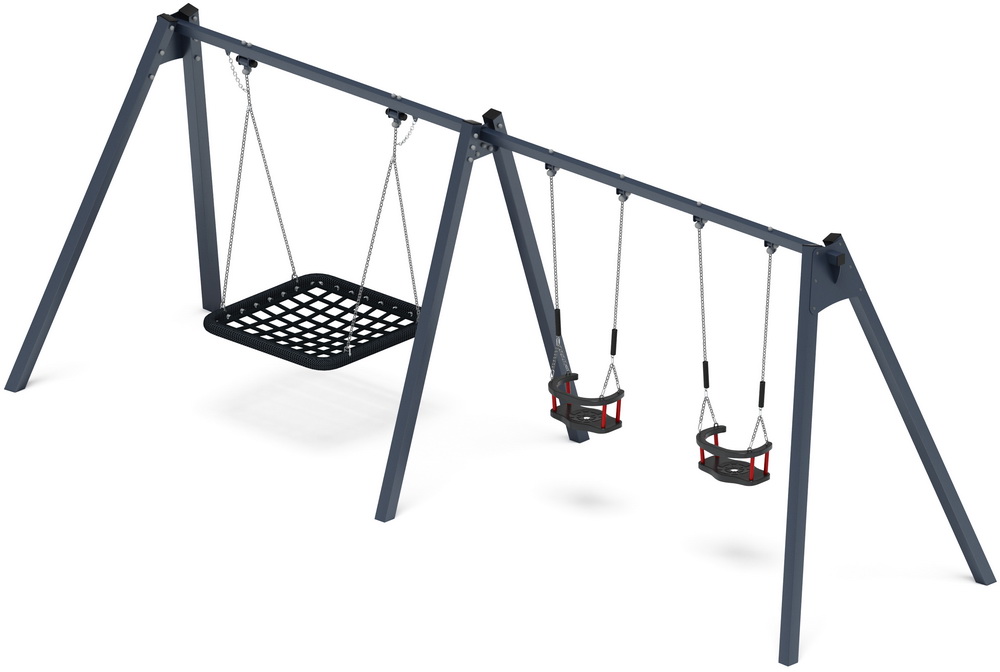 Качели М3 тройные ИО 13.М.06.03.01.01-00.1 (графит)