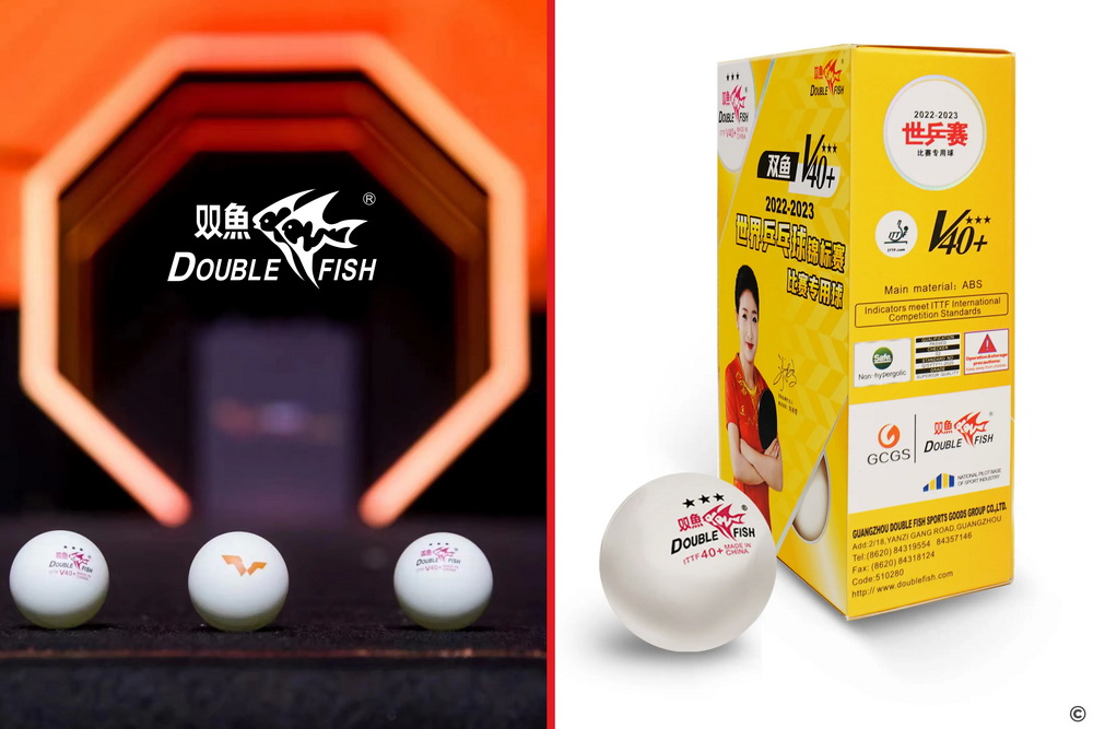 Мячи для настольного тенниса DOUBLE FISH V40+ 3* WTTC (6 шт.)