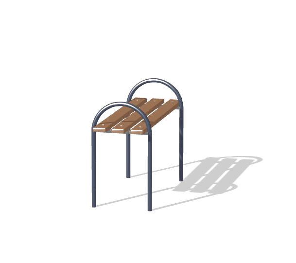 СКАМЬЯ С ПОРУЧНЕМ для детской площадки МФ 42.01.08