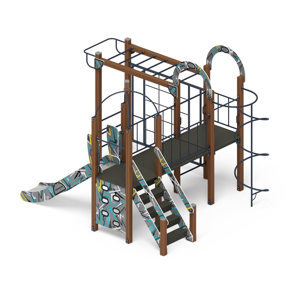 НАВИНА (Техно-голубой) детский игровой комплекс ДИК 2.09.04-01 (Н=1200)