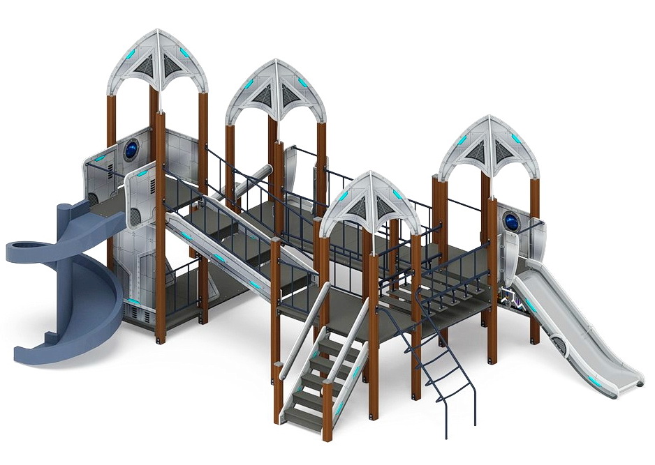 КОСМОПОРТ детский игровой комплекс ДИК 2.14.02-01 (H=750, H=1200, H=2000)