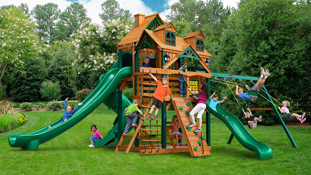 Детская деревянная игровая площадка ГОРЕЦ 2 РИВЬЕРА