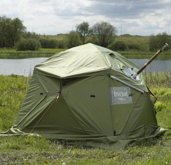Универсальная палатка ЛОТОС КубоЗонт 4-У Классик (влагозащитный колпак; стеклокомпозитный каркас)