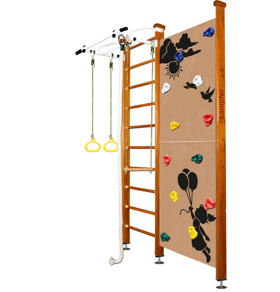 Шведская стенка Kampfer Jungle Ceiling Girl (№3 Классический Стандарт белый антик турник)