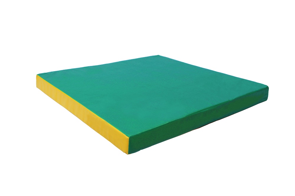 Мат № 2 (100 х 100 х 10) зелёно/жёлтый