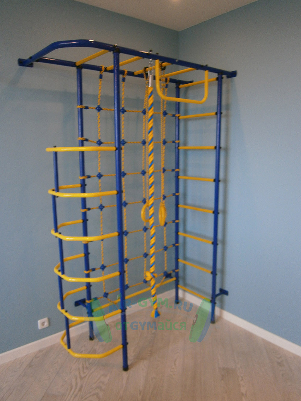 Детская шведская стенка Пионер С5Л красно/жёлтый