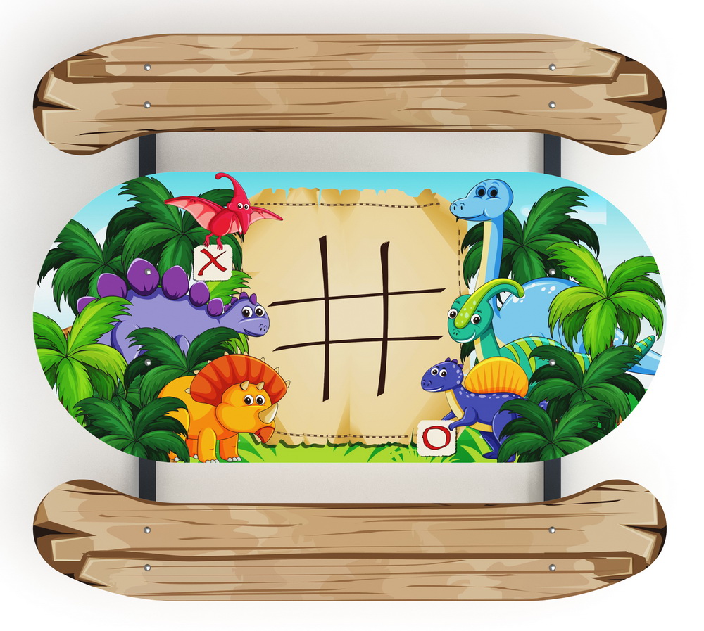 Столик детский овальный МФ 31.01.09-03 Крестики-нолики