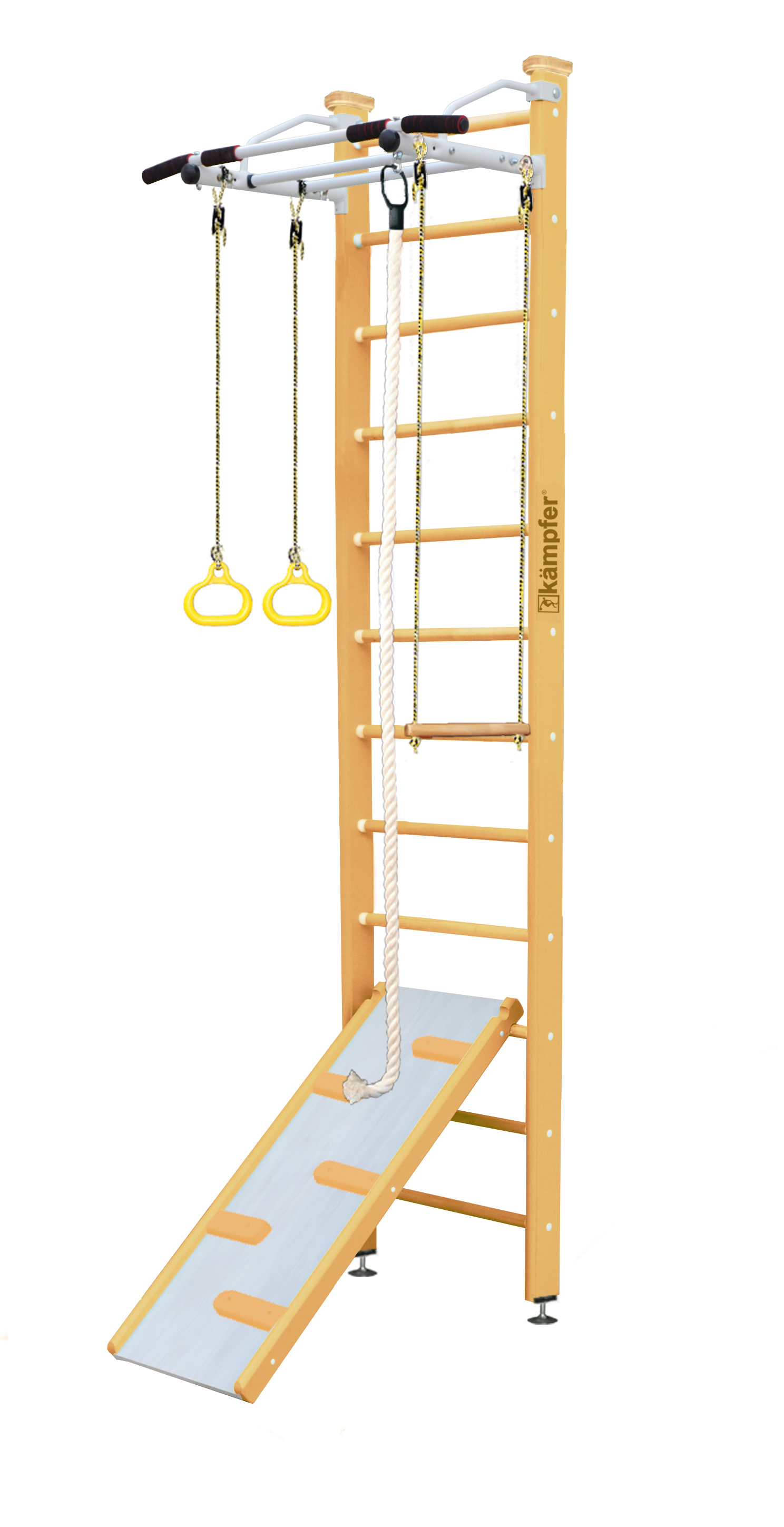 Шведская стенка Kampfer Ride Ceiling (№1 Натуральный Высота 3 м белый турник)