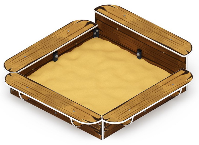 Песочница СРЕДНЯЯ (коричневый) ИО 5.01.15-02