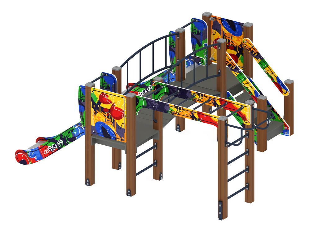 КАРАПУЗ (Граффити) детский игровой комплекс ДИК 1.001.04-03 (Н=750)