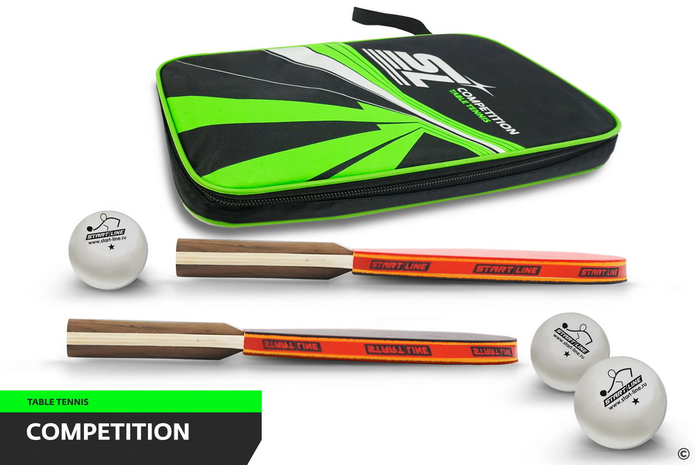 Набор для настольного тенниса START LINE Competition 2 ракетки 2*, 3 мяча 1*