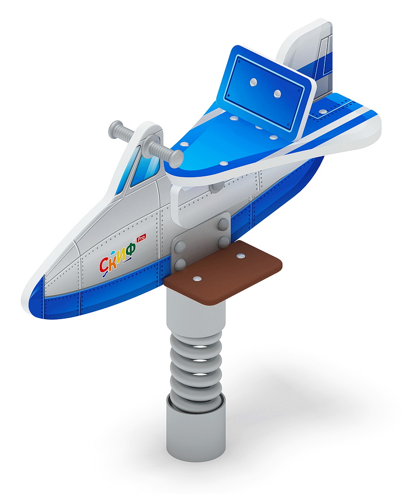 САМОЛЕТИК (синий) качалка на пружине ИО 22.03.02-02